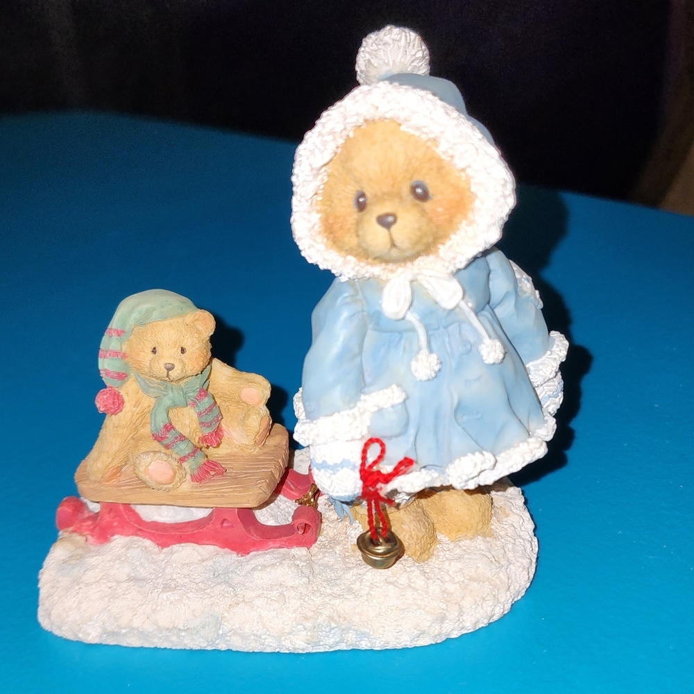 Vintage Retired Mary Cherished Teddies Sleding - Picture 1 of 5